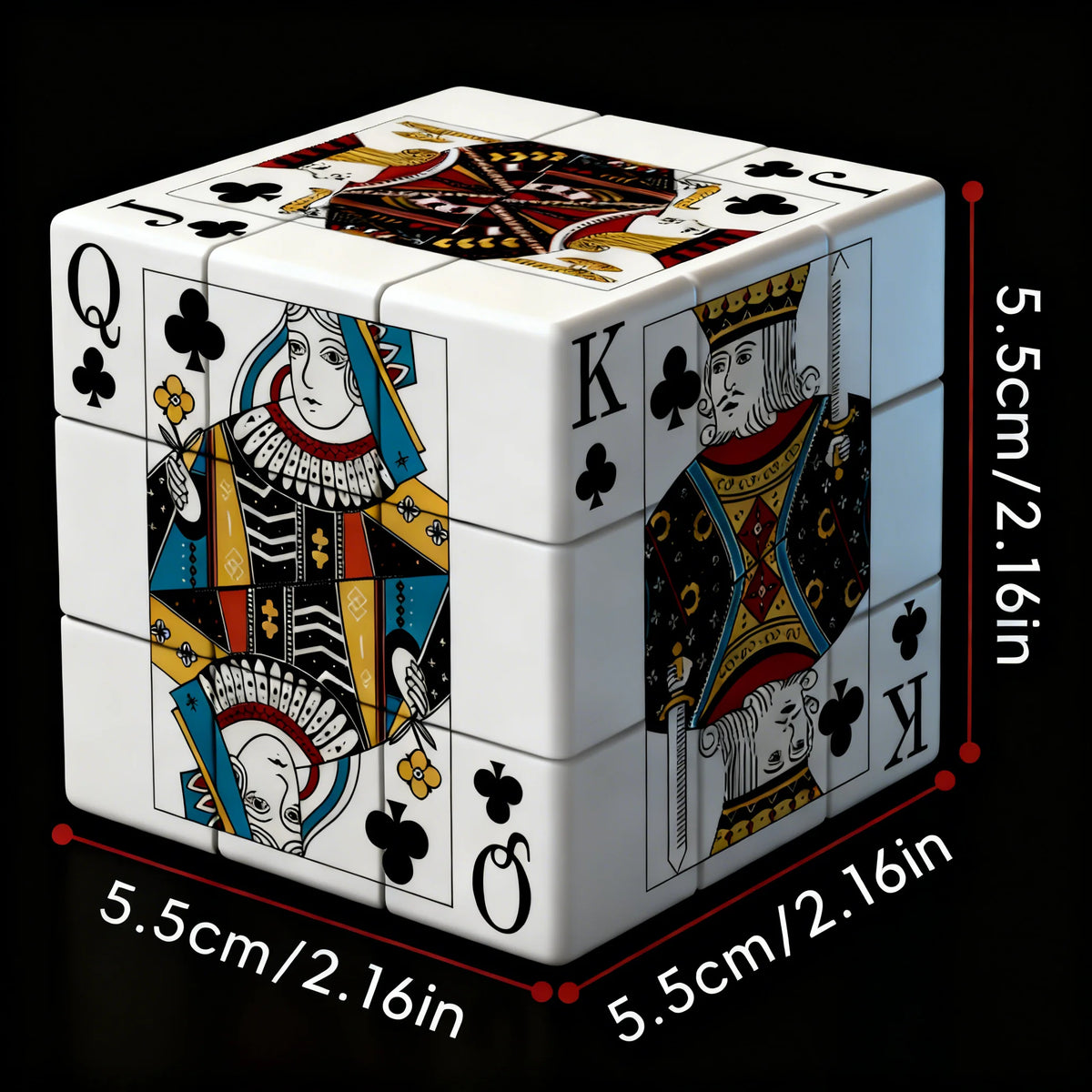 Poker Cube, 3x3 Magic Cube, Playing Cards Cube, 3x3x3 Speed Cube Toys, Suitable for Children and Adults, Party Event Gifts