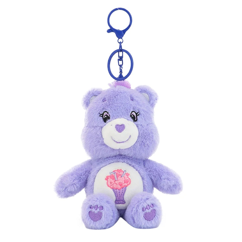 Care Bears Plush Toy Kawaii Squeak Sound Keychain 15cm Pendant Cute Cartoon Keychain Bag Luggage Decor Holiday Birthday Gift