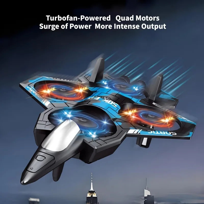 Remote Control Fighter Kids Flying Helicopter RC Hobby Jet Plane 2.4G  Fighter Airplane Toy Drone With Light