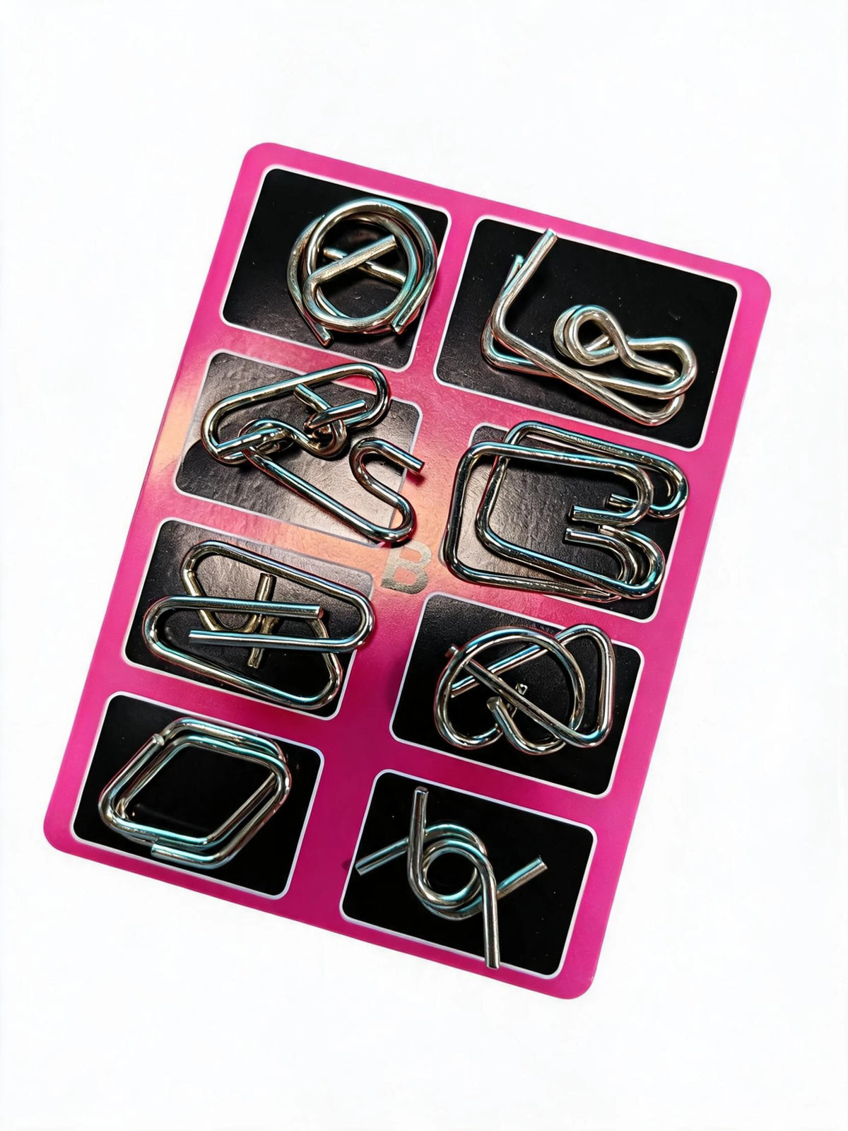 8Pcs/Set Metal Montessori Puzzle Wire IQ Mind Brain Teaser Puzzles Adults Interactive Game Reliever Educational Toys