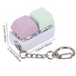 Keyboard Fidget Keychain 4 Keys Finger Keyboard Decompression Toys Press Button Keycap Fidget Stress Relief Keyboard Clicker Toy