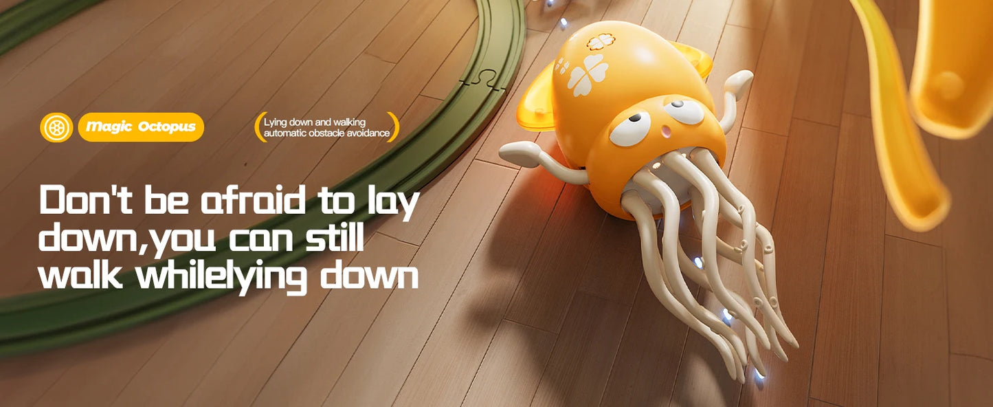 Electric Dancing Octopus Toy Animal Figurine Moving Walking Collectible for Kids And Collectors