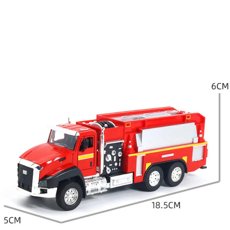 1:50 Alloy Truck Model Engineering Vehicle Excavator Bulldozer Head Dumper Truck Crane Tanker Toys For Children's Gifts