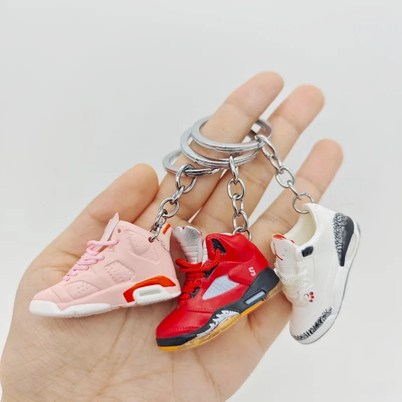 3pcs Shoe Keychain 3D Multi-style Pendant Keychain Model Creative Ins Trendy Ornament A Gift For Sports Enthusiasts
