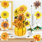 1009PCS Sunflower Building Blocks Flower Bouquet Vase Model Home Decoration Educational DIY Puzzle Toy Adults Holiday Gift