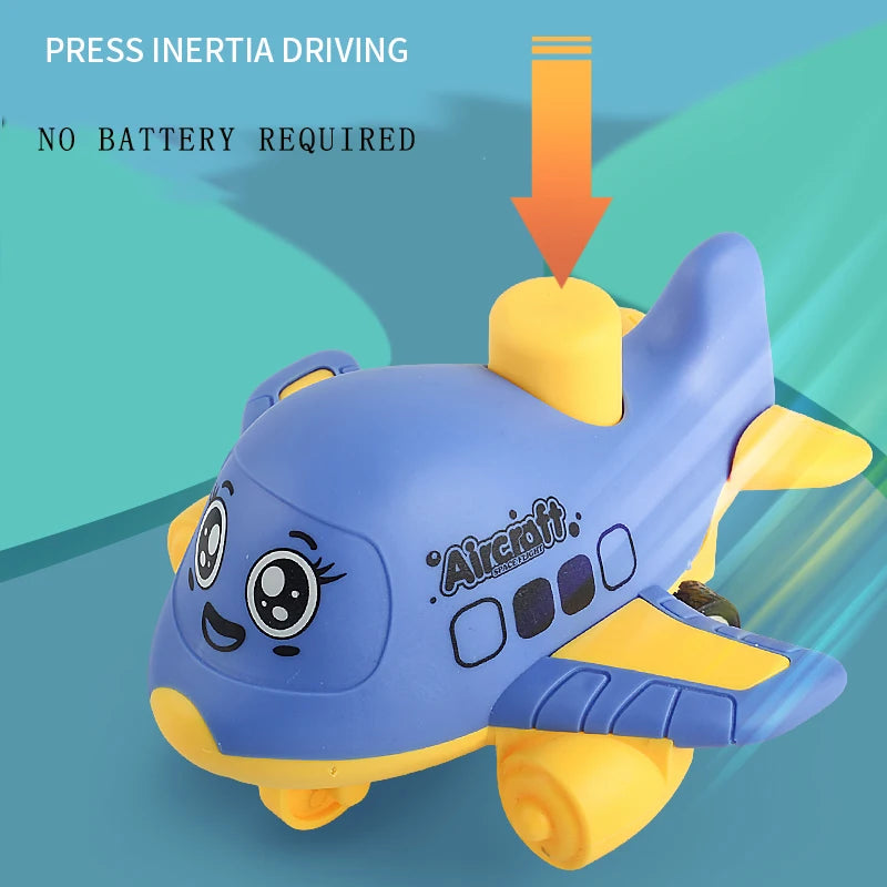 Press and Go Aircraft Toys for Toddlers 1-3, Baby Animal Racing Cars, Infant Play Vehicle Set, Baby Push Go Friction Car Toys
