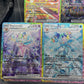 9Pcs/Set PTCG Eeveelution Sv8A English Version DIY Self-made Umbreon Sylveon Coarse Glitter Texture Collection Card Gift