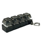 LED Keyboard Keychain Fidget Toys Crystal Clicker Sensory Toy for Stress Relief Keyboard Keychain Fidget Gadget for Adults Kids
