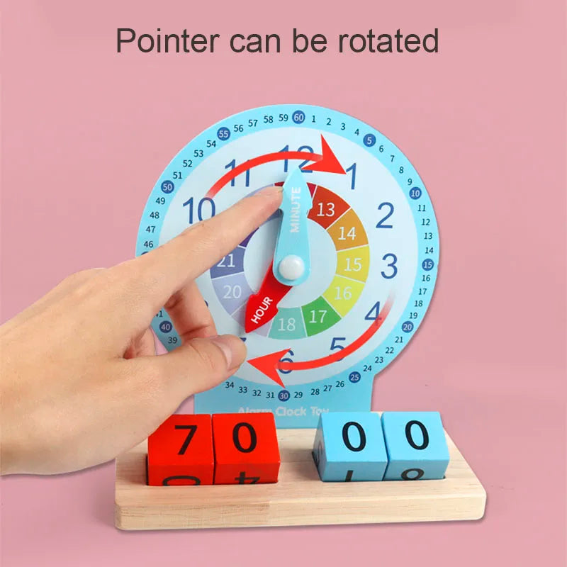 Children Montessori Clock Educational Toys Hour Minute Second Cognition Clock Model Teaching Aids Time Learning For Kindergarten