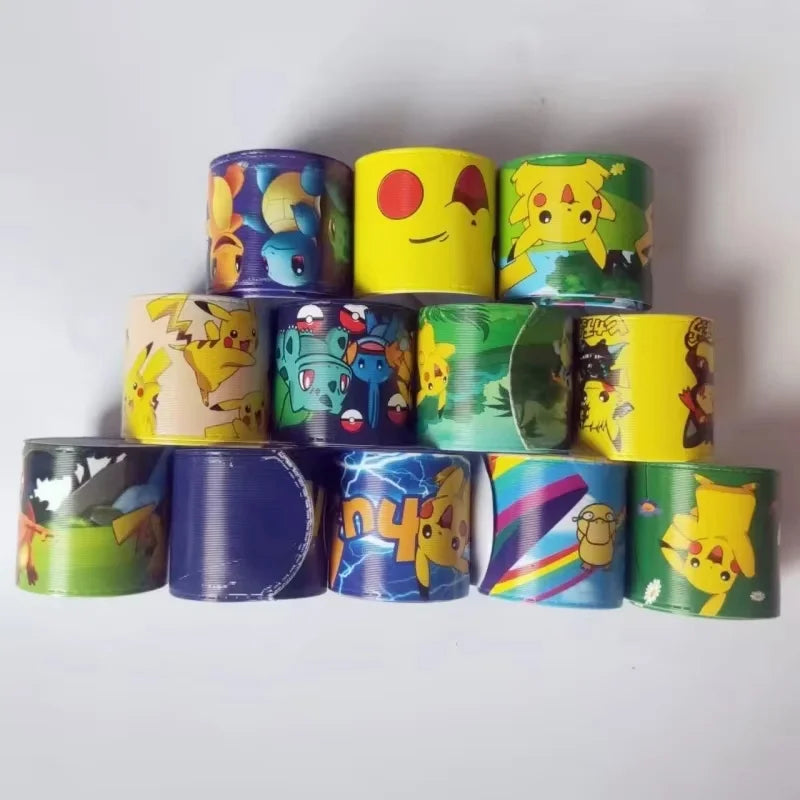 Pokemon Pikachu Wristbands Slap Snap Wrap Bracelet Anime Doll Characters Children Hand Ring Toys for Xmas Gift