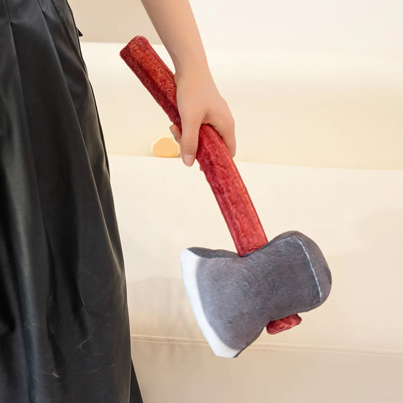 Realistic Axe&Claw Hammer Plush Toys Cotton Stuffed Lifelike Tools Toys Funny Children Game Props Creative Home Decor