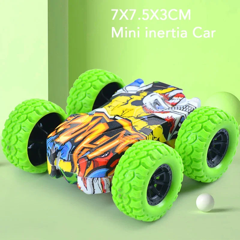 Creative Pull Back Car Double-Side Vehicle Inertia Safety and Fall Resistance Shatter-Proof Model for Kids Children's Toys Car