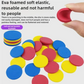 Double Player EVA Flying Disc Gun, Parent-Child Interactive Shooter Toy with Soft Bullets for Kids Outdoor Indoor Safety Game