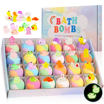Bath Bombs for Kids – Natural Fizzy Surprise Bath Toys Inside