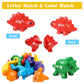 Dinosaur Matching Game Toys Alphabet Matching / Number Matching Montessori Toy for Kids Learning Colors Numbers Letters Toy