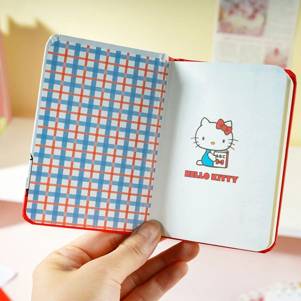 Genuine Sanrio Pocket Type Notebook Hello Kitty Cartoon Print Writing Book Notepad Office Bookkeeping Teens Gifts