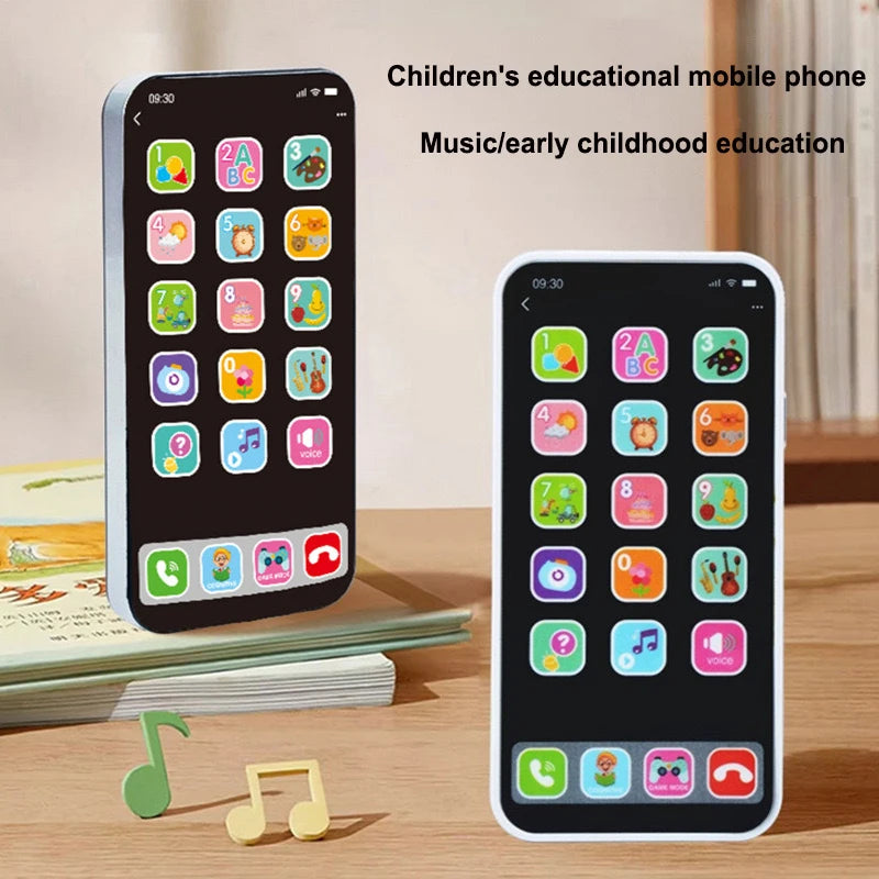New Children's Educational Toys Mobile Phone Simulation Music Touch Screen Phone Baby English Early Childhood Toys Voice Toys
