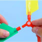 5PCS Propeller Balloon Helicopter DIY Flying Toy With Whistle Outdoor Activity Party Ornament Festival Present