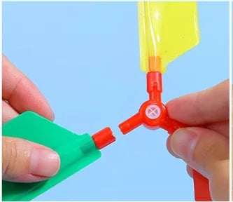 5PCS Propeller Balloon Helicopter DIY Flying Toy With Whistle Outdoor Activity Party Ornament Festival Present