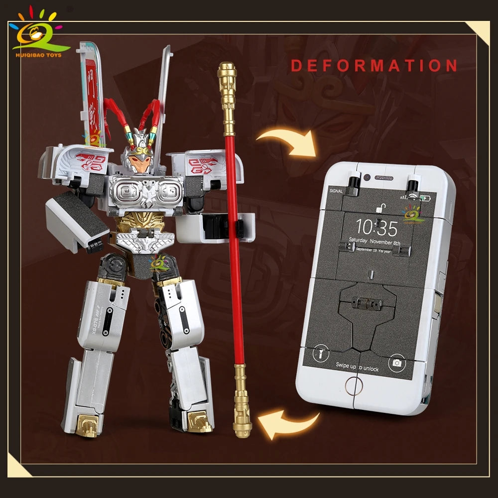2-in-1 Transformable Monkey King Mecha Model, Transformable Robot Toy, Desktop Ornament, Educational Toy, Children's Gift