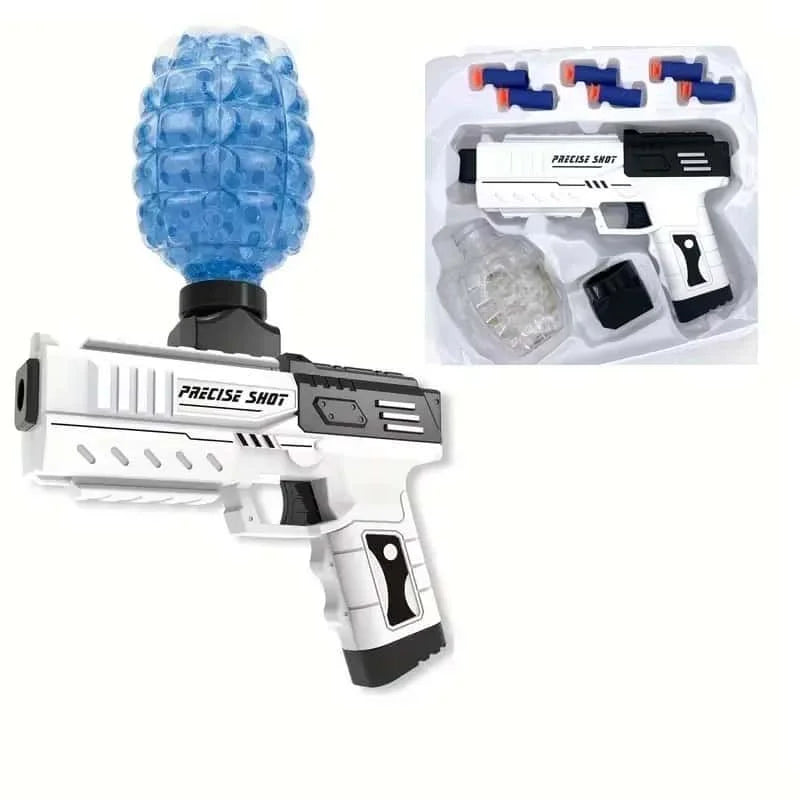 Manual Gel Ball Blaster, Soft Bullet Foam Blasters Toy Gun, Splat Gun Cool Gift(Black And White)