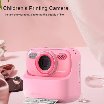 Kids Instant Print Camera Color Auto Photo Output  Cartoon Portable Design Perfect Parent Child Birthday Gift