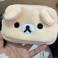 Cartoon Peripherals Rilakkuma Makeup Storage Bag Cute Anime Bear Kawaii Portable Storage Bag Wholesale Surprise Couple Gift
