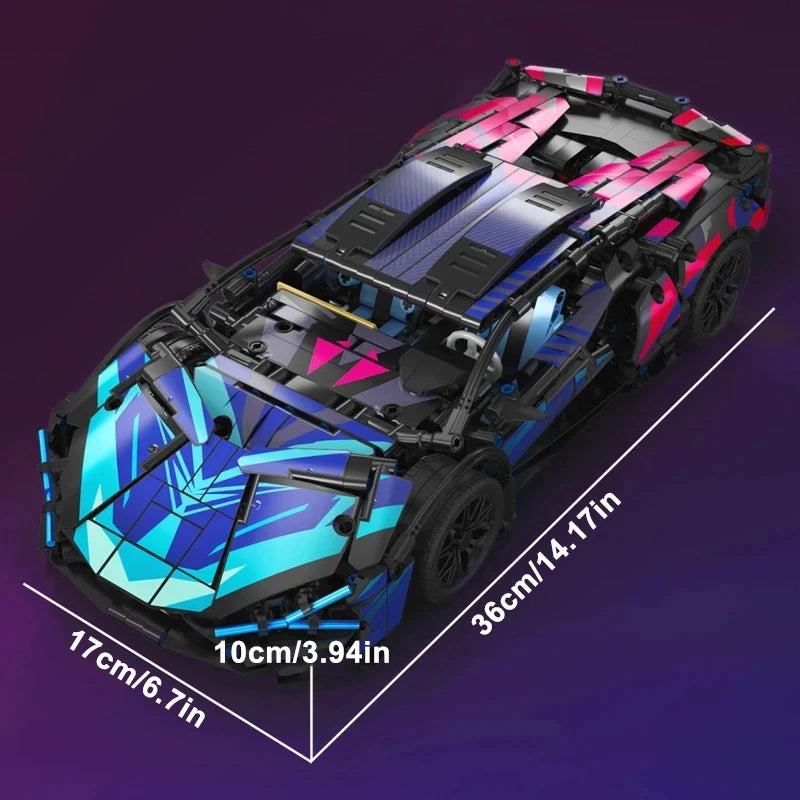 1:14 Technical Building Blocks Racing Car Model Collectible Car Construction Toys For Boy Desktop Decorations Model 1314PCS