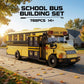 788PCS School Bus Building Blocks Classic Yellow American School Bus Model Bricks Desktop Ornament Kids Educational DIY Toy Gift