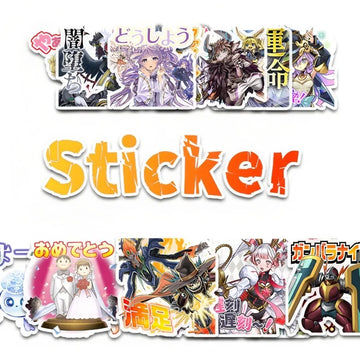 40pcs Yu-Gi-Oh Small Card Secondary Sticker Creative Personality Decoration Notebook Bicycle Animation Peripheral DIY Sticker