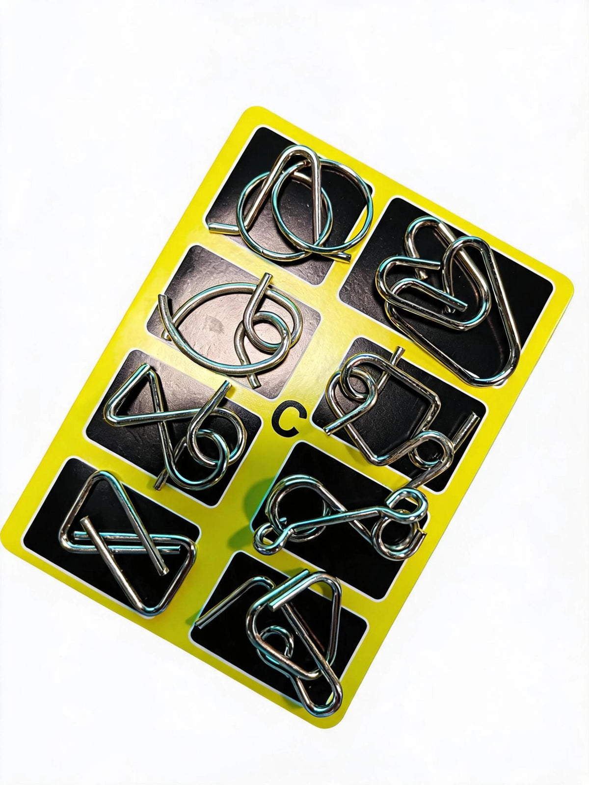 8Pcs/Set Metal Montessori Puzzle Wire IQ Mind Brain Teaser Puzzles Adults Interactive Game Reliever Educational Toys