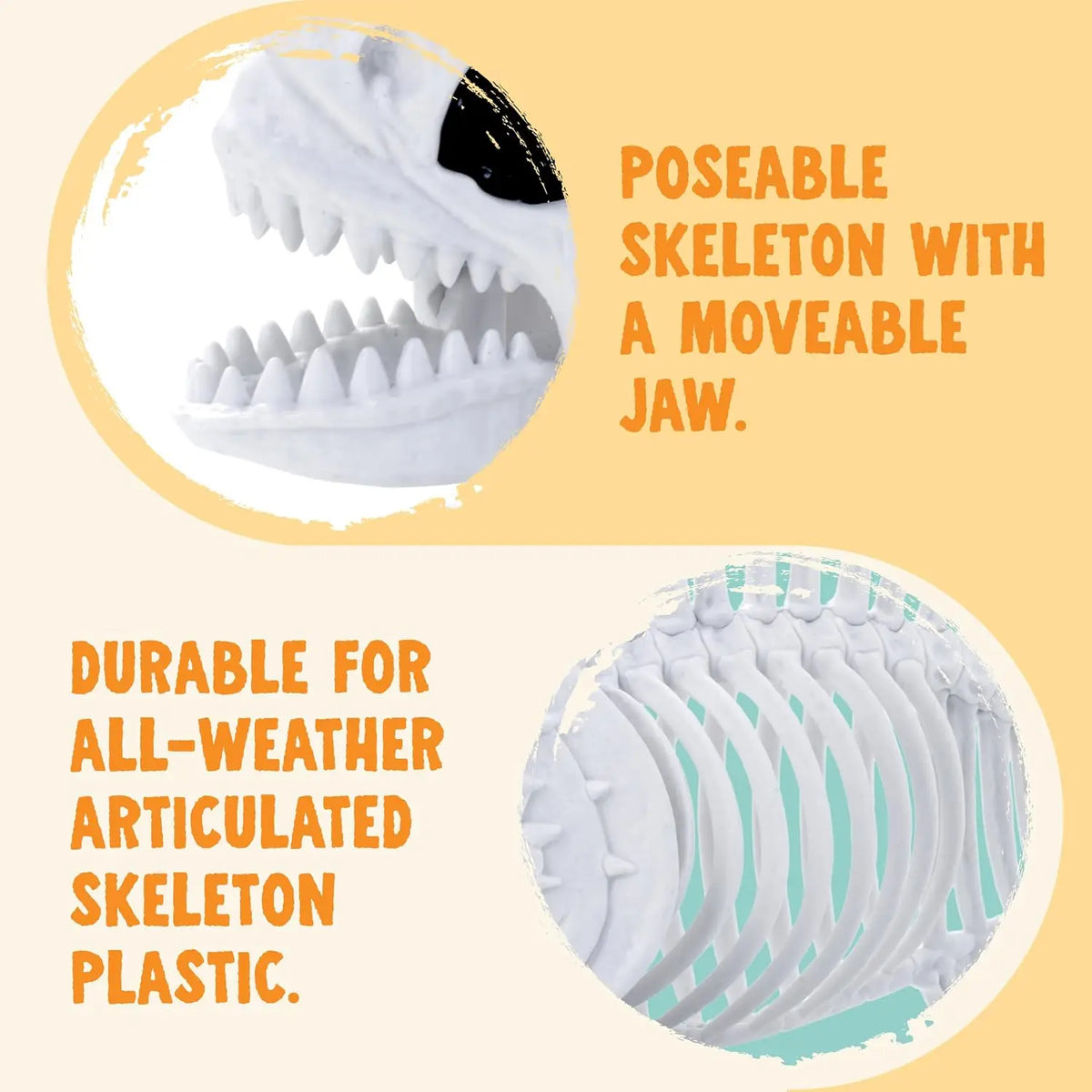 2 Pcs 9.5" Glow in the Dark Fish Skeleton for Halloween Decorations, Luminous Plastic Animal Bones, Indoor Outdoor Yard Lawn Patio Decor, Haunted House Spooky Halloween Party Props