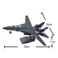1:72 Creative Military Series Building Blocks New Black F14 Panda Multi Purpose Supersonic Fighter Model Toys For Kids Xmas Gift