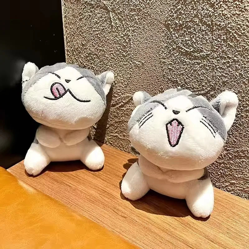 Kawaii Cute Mini Plush 10cm Cats Animal Stuffed Doll Keychain Instagram Style Bag Hanging Schoolbag Pendant Kids Gift