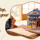 Original CUTEBEE DIY Book Nook Kit Japanese styles 3D Wooden Puzzle Mini Miniature House Bookshelf Decor Craft for Adults DIY