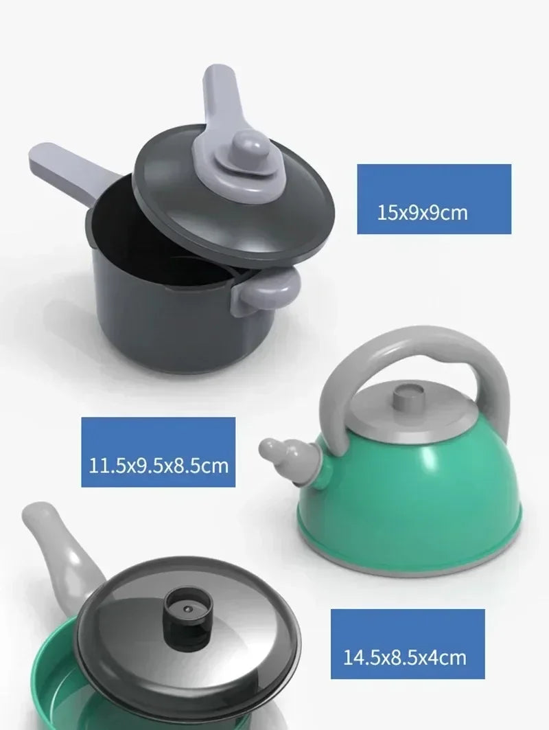 Kids Kitchen Toys Set 92/86/69/59PCS Play Kitchen Accessories Kit with Play Pots Pretend Food Cooking Toy Toddler Girls Boy Gift