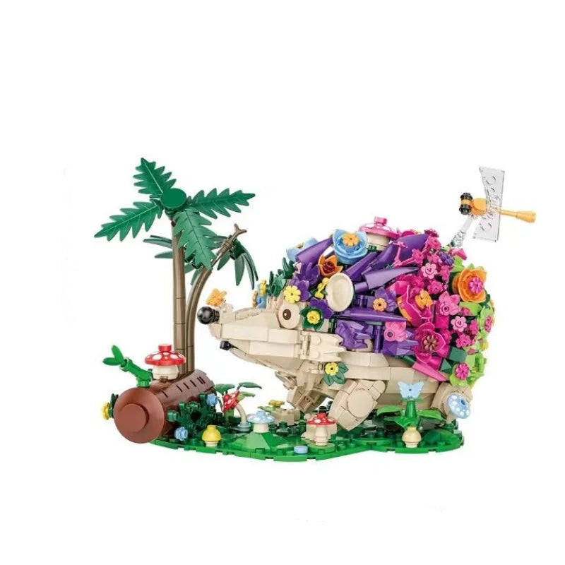 Creative Expert MOC Turtle Flower Potted Plant Building Block Sets Cute Flower Model Building Blocks Set Toys for Adult Kid Gift