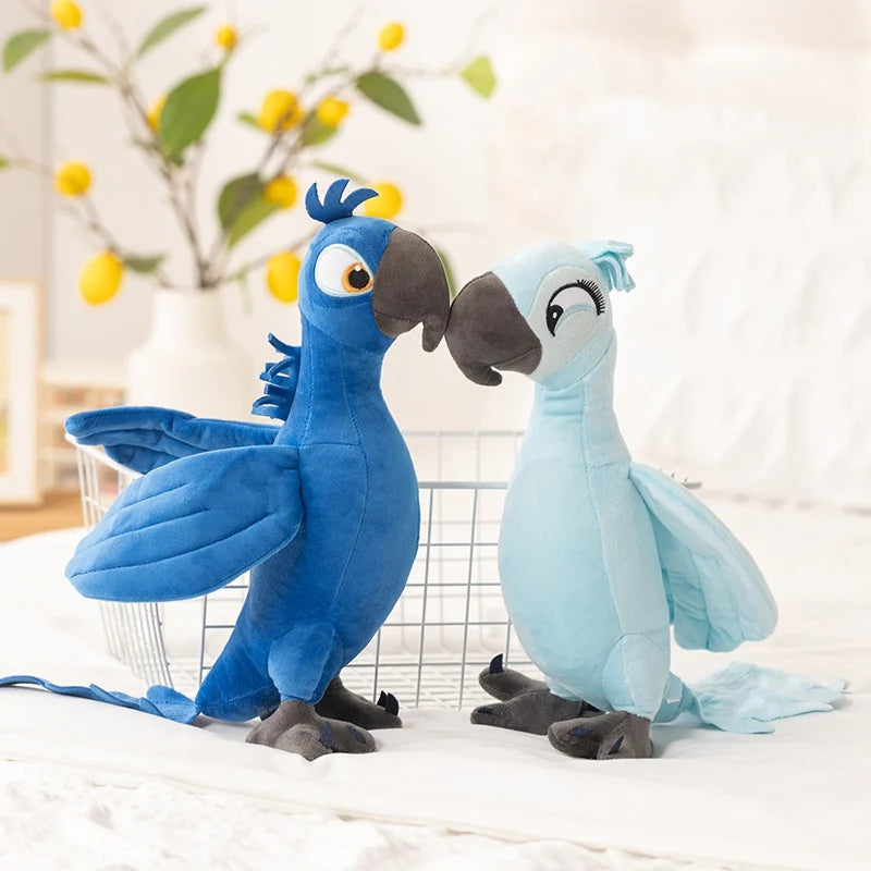 New Rio 2 Movie Cartoon Plush Toys 35cm Blue Parrot Blu & Jewel Bird Dolls Christmas Gifts Plush Toy