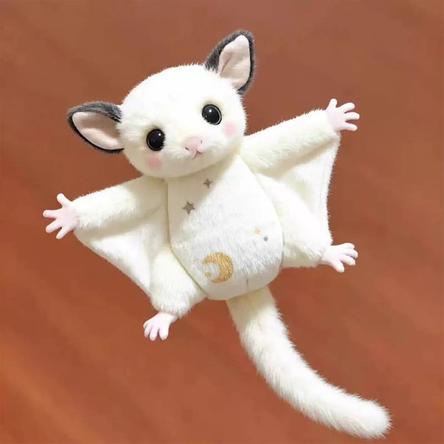 Stuffed Animal Bag Charm Cute Flying Squirrel Purse Pendant Plush Backpack Ornament for Women Girls Kids Adults Daily Outdoor