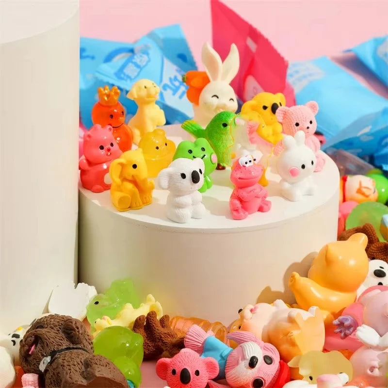 40 Pieces/Set Random Cartoon Blind Box Elephant Animal Mini Ornament Decoration Charm Resin Home Creative Children's Gift ﻿