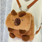 Capybara Plush Backpack Kawaii Fashion Plushie Doll Fur Pendant Children's Shoulder Bag Mini Knapsack Bags Gifts For Girlfriend