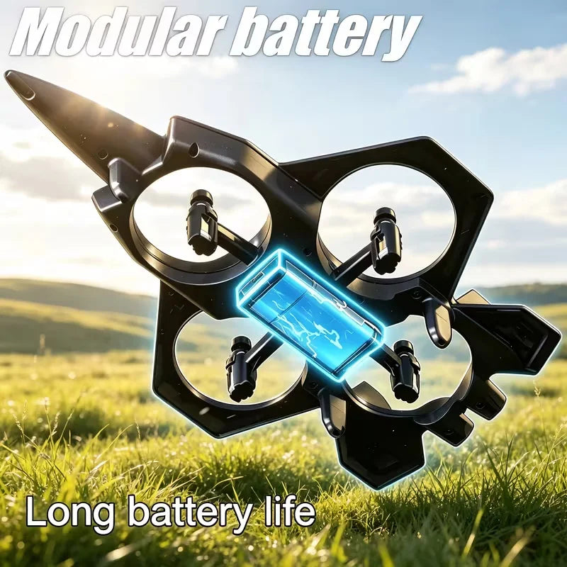 2.4G RC Fighter Plane Remote Control Airplane Toy for Kids, Mini Jet Aircraft Drone with LED Light, Outdoor Flying Hobby Gift