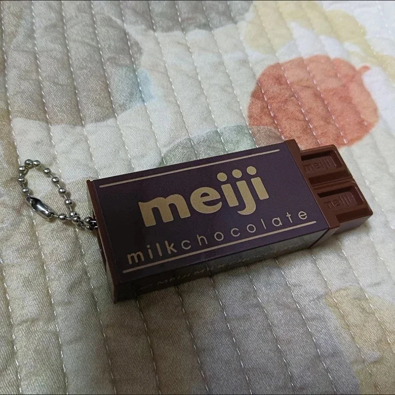 Japanese Simulated Chocolate Fidget Toy Bendable Stress Relief Keychain Creative Gift