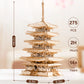 Rolife 3D Wooden Puzzle Five-storied Pagoda DIY Model Building Kit Creative Toys Birthday Christmas Gifts for Adults Kids