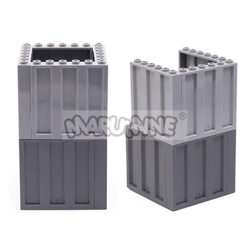 Marumine 30PCS 23405 Panel 1x6x5 Corrugated Plate MOC Model Kit Container Car Track Accessories Building Bricks Idea Parts