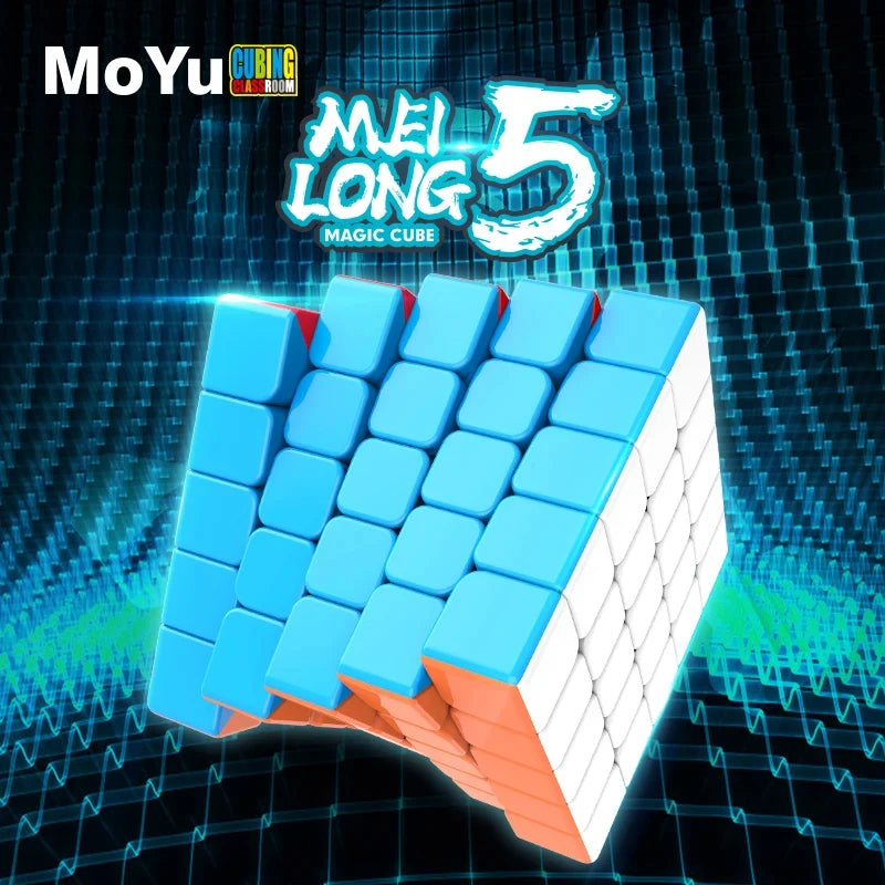 MoYu Meilong Professional Magic Cube 5x5x5 classroom Stickerless 5 Layers Speed Cube Puzzle Cube Fidget Toys For Childrengifts