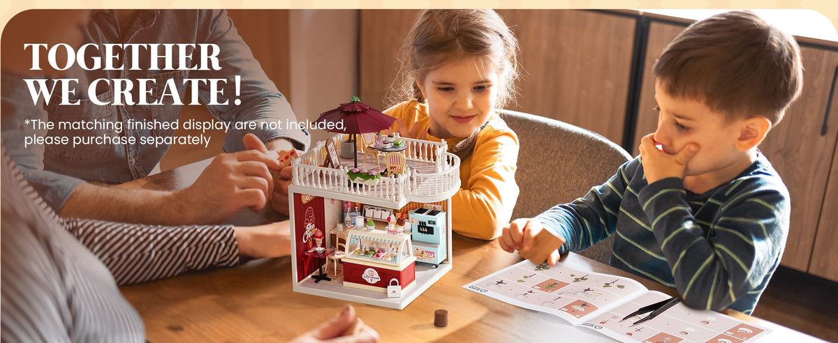 Rolife Super Creator Dollhouse Series Accessroies Sunny Break Terrace 3D Puzzle Roof Accessory for DW Series DIY Miniature House Building Model Kit