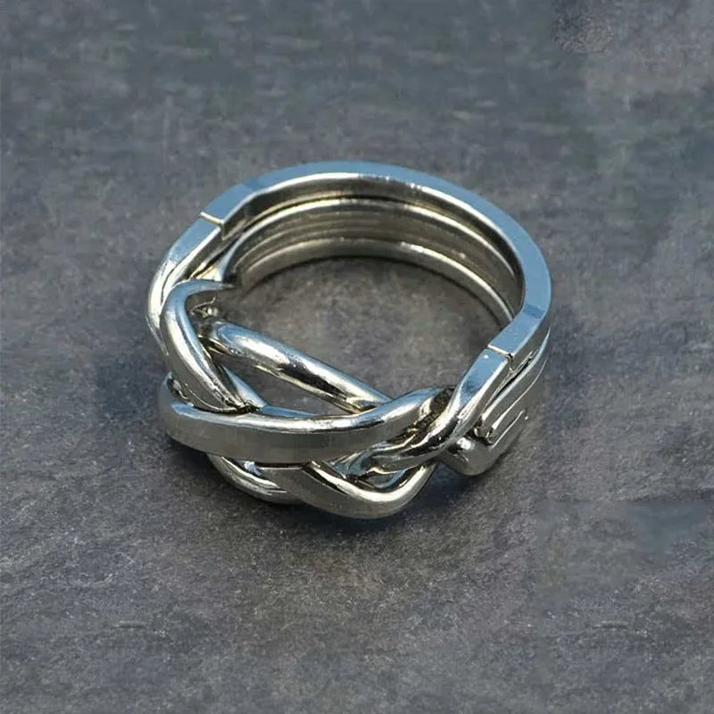Magic Ring Disentanglement Puzzle Metal Unlock Interlock BrainTeaser Toys IQ Logic Test Educational Gifts For Kids & Adults