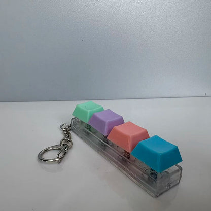 KeychainToy Press Stress Relief Fidget Button Key Caps Key Ring Keyboard Keychain Adult Stress Reduction Toys Finger Party Gift