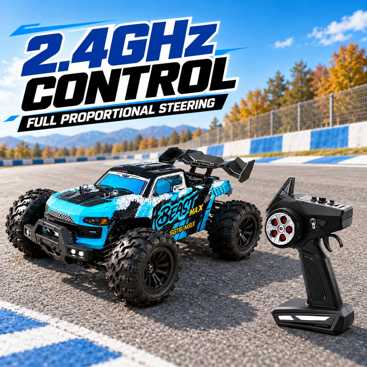ZNLYRION RC Car Buggy 1:16 4 Wheel Drive Off-Road SG116MAX PRO Vehicle Optional Brushless Motor Anti-Slip Tire Remote Control Racing Truck